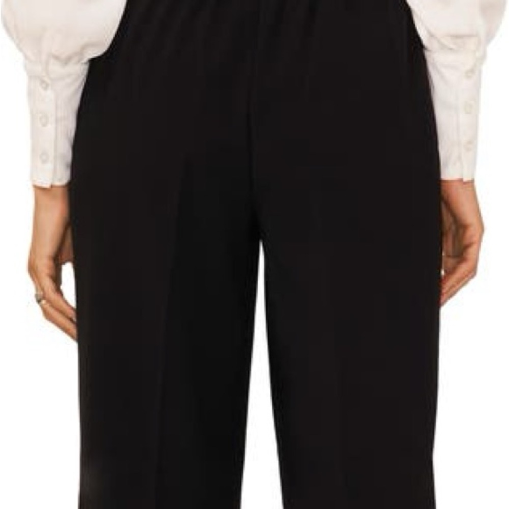 Black high waisted wide leg dress pants size 6 - Picture 3 of 7